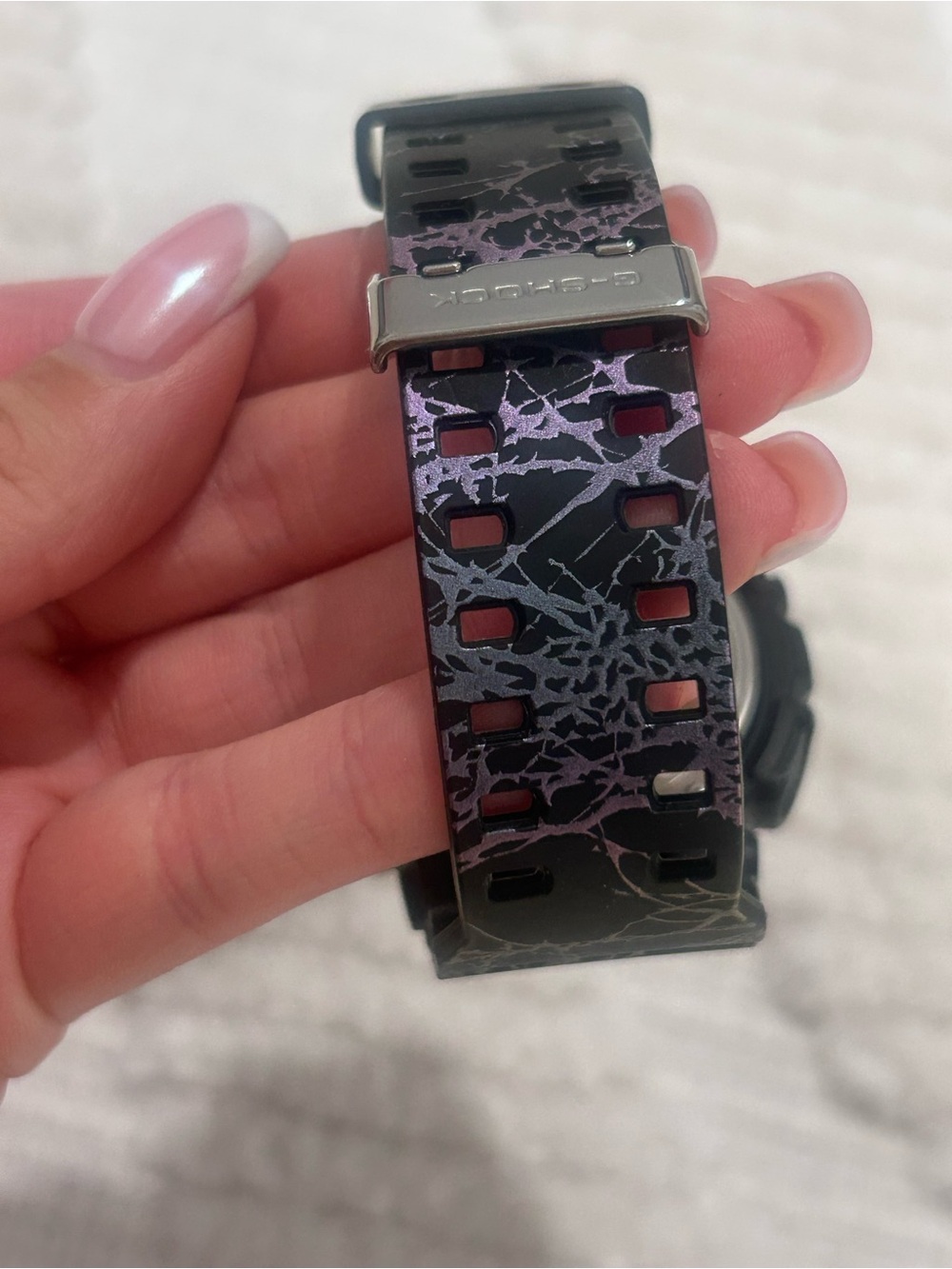 RARE Casio G-Shock Black & Purple Pattern Sport Watch - Picture 4 of 4